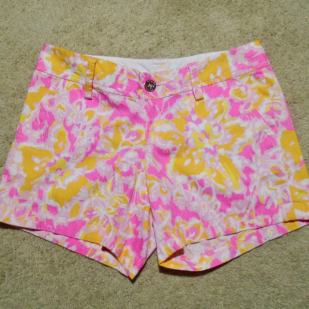 LILLY PULITZER Callahan Ooh La La Pink Shorts 0 - Picture 4 of 9